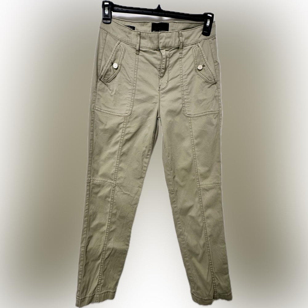 White House Black Market Cropped Ankle Utility Pants in Khaki